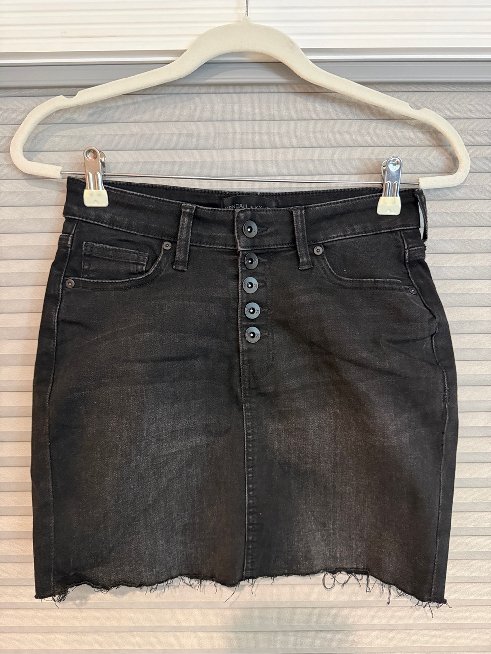 Kendall & Kylie Black Denim Skirt